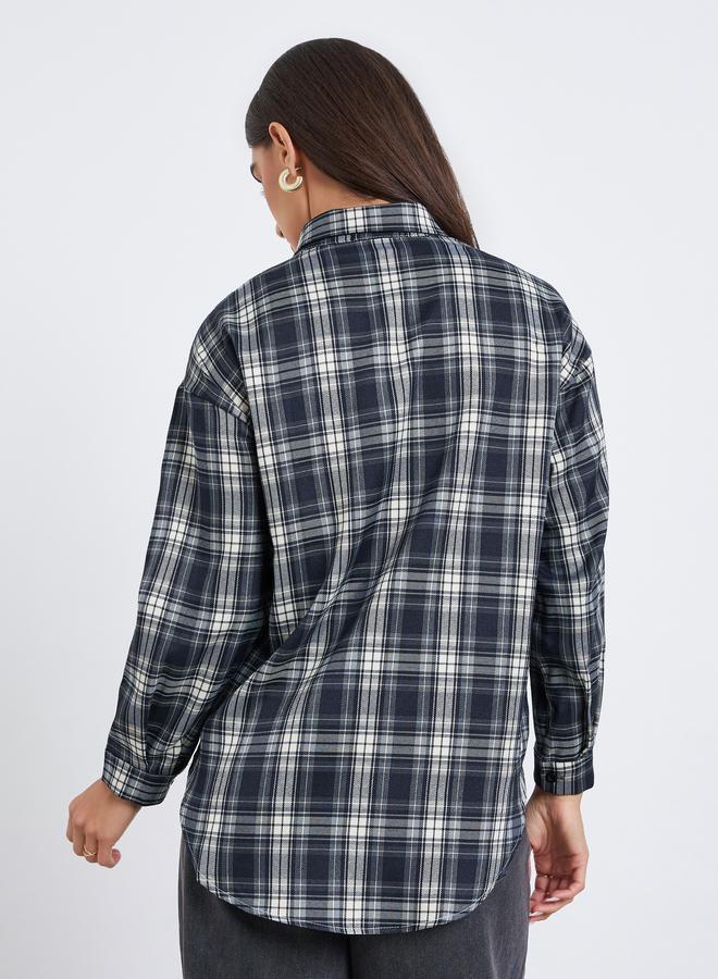 ستايلي قميص كاروهات بأكمام طويلة وقَصَّة واسعة - Image 5